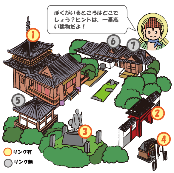 こんごういんキッズ・境内への入り口イラスト